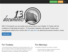 Tablet Screenshot of 13documents.com